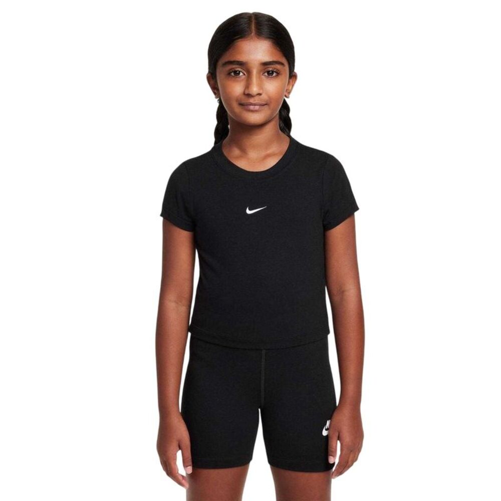 Nike Girls Cropped T-Shirt / Black